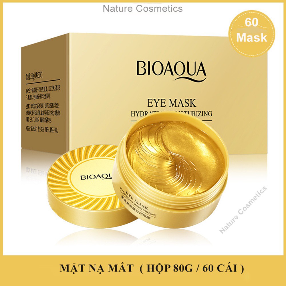 Mặt nạ mắt bioaqua collagen hộp vàng 60 miếng