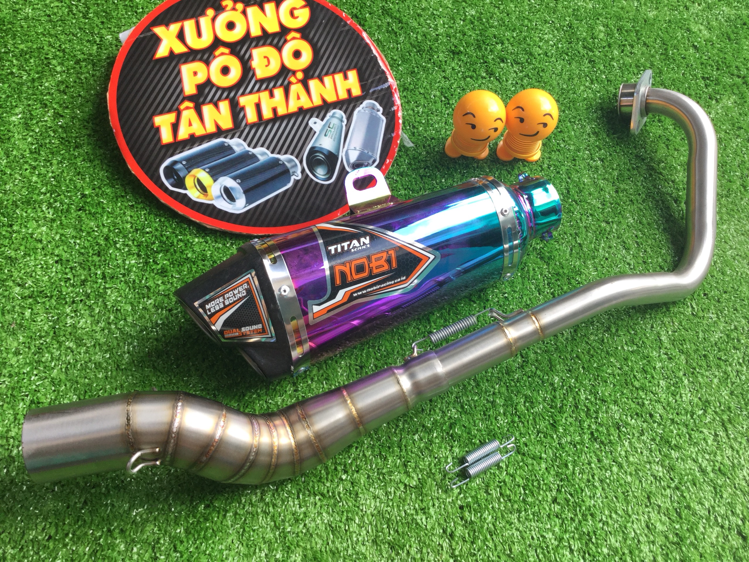 Bộ pô nobi titan full cổ cong wave 50 - 100, cup, dream, 67, axelo, exciter 50cc,...,Sản Phẩm Chất Lượng, Gian Hàng Uy Tín, Giá Cả Cực Tốt, Mua Ngay.
