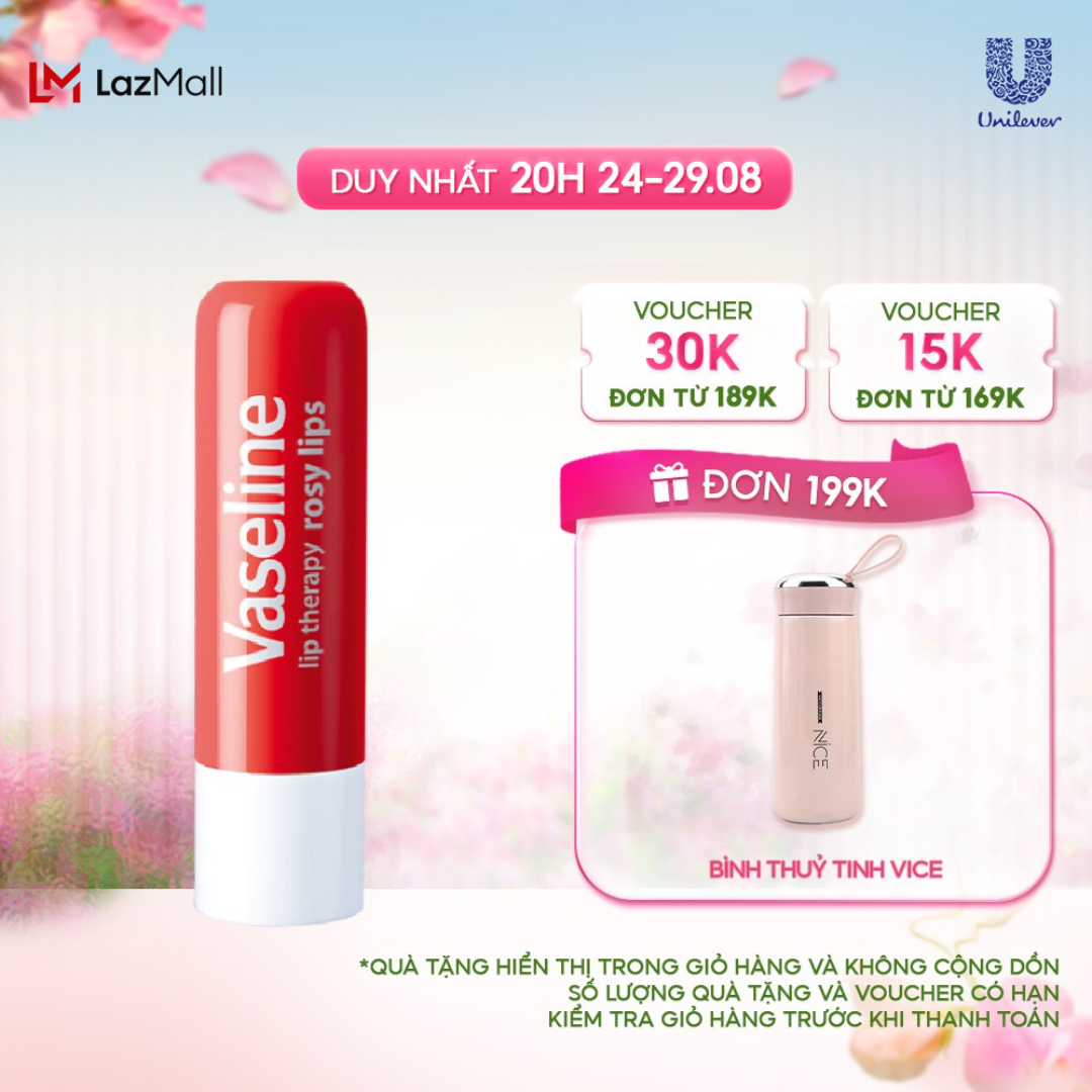 Son dưỡng môi Vaseline hồng xinh dạng thỏi 4.8g