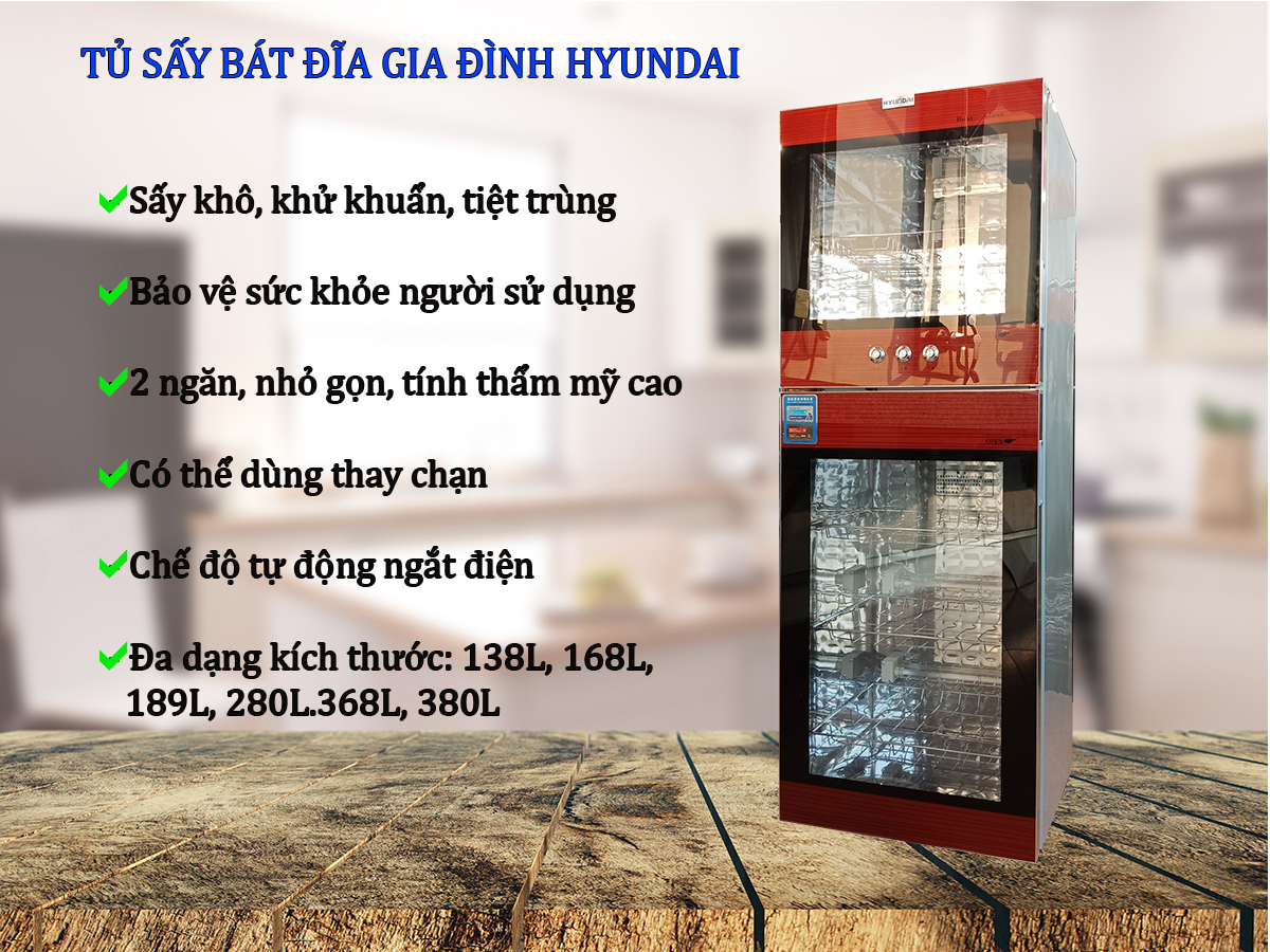 Máy sấy bát - 168l