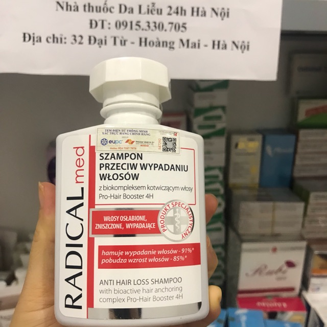 Radical med dầu gội làm sạch giúp rụng tóc 300ml