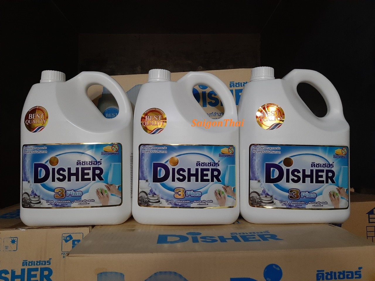 Nước rửa chén Disher không mùi nhập khẩu Thái Lan 3.6 lít