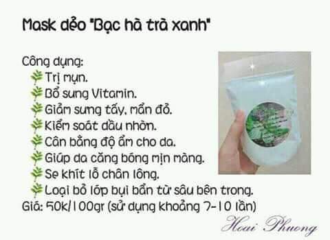 [HCM]100 gram mask dẻo bạc hà - Tặng muỗng
