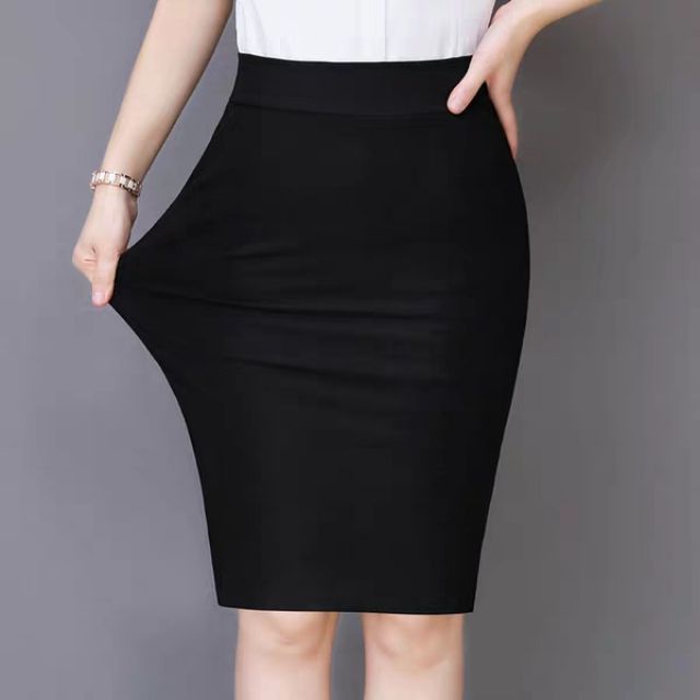 (Big size) Chân váy xẻ sau co giãn C010X, thiết kế thời trang, sang trọng, đường may tỉ mỉ chắc chắn