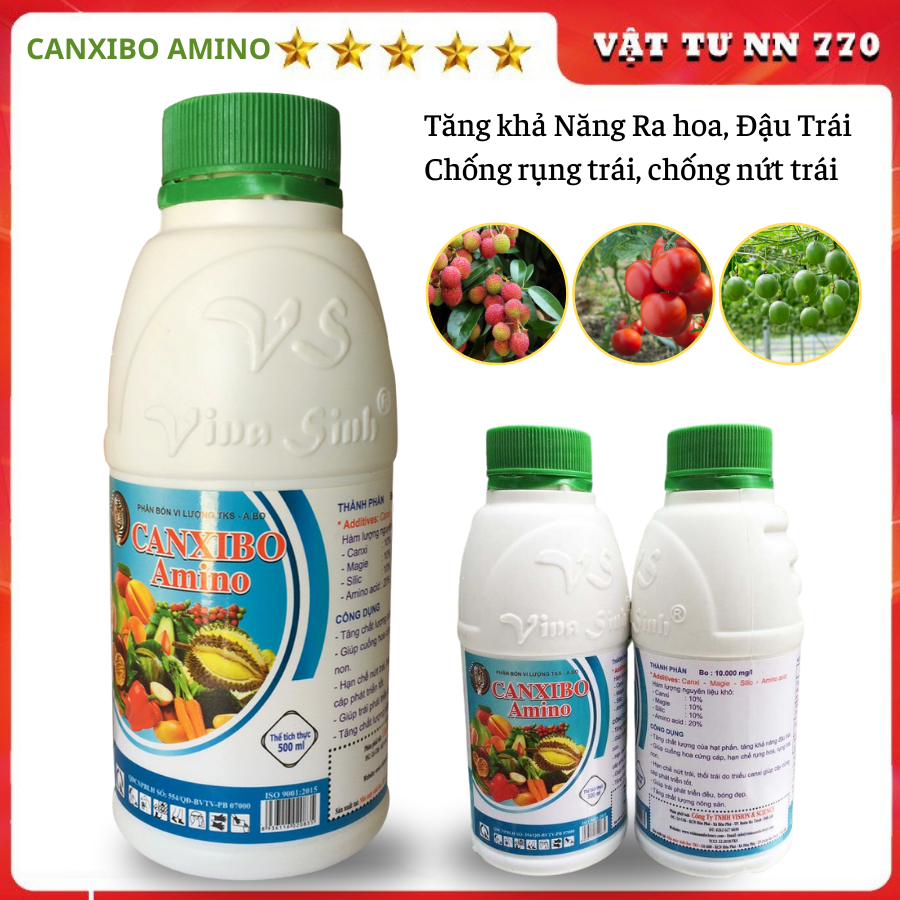 Canxibo amino ra hoa , đậu trái, chống rụng quả non - chai 500ml