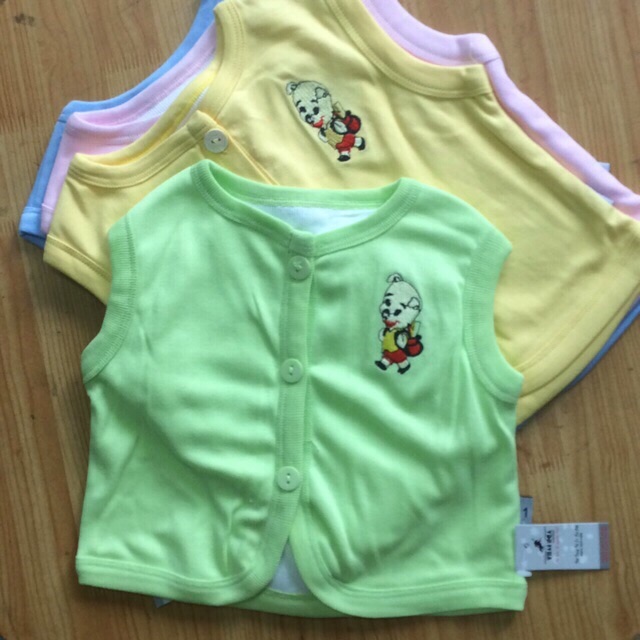 Áo ghi lê Cotton 2 lớp cho bé 0-12 tháng