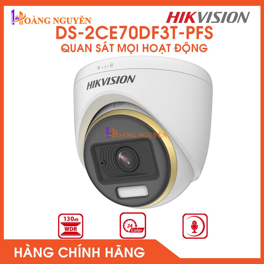 [HCM][NHÀ PHÂN PHỐI] Camera HIKVISION 2MP Full Màu DS-2CE70DF3T-PF -Hàng Chính Hãng- Công Nghệ Hoàng Nguyễn