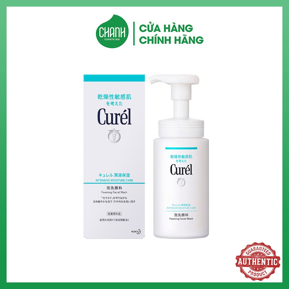 Sữa Rửa Mặt Dạng Bọt Cấp Ẩm Chuyên Sâu Curel Intensive Moisture Care Foaming Wash 150ml