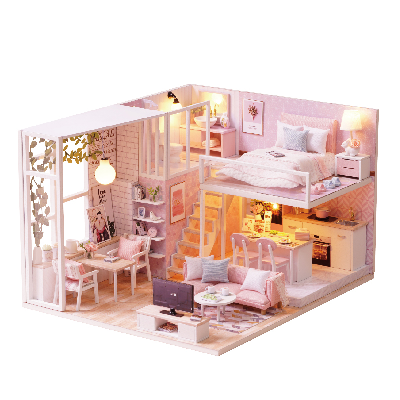 Bộ lắp ghép diy - pink house l022