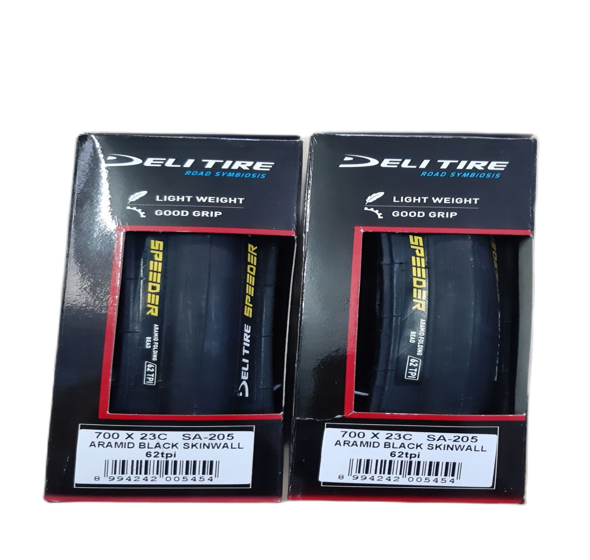 [HCM]LỐP xe đạp DELI TIRE SPEEDER 700 x 23C siêu mềmbámdạng vỏ chọc không talon (1 cặp) (mẫu cũ hộp xanh)