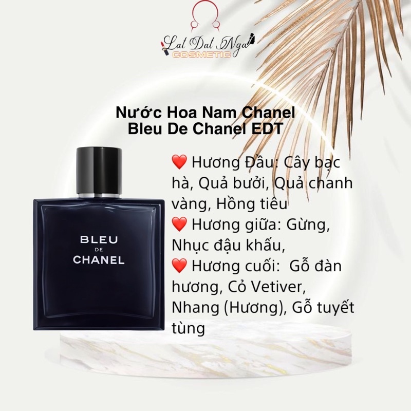 Nước Hoa Nam Chanel Bleu De Chanel EDT  Mẫu Chiết Dùng Thử 5ml 10ml 20ml   Nước hoa nam  TheFaceHoliccom