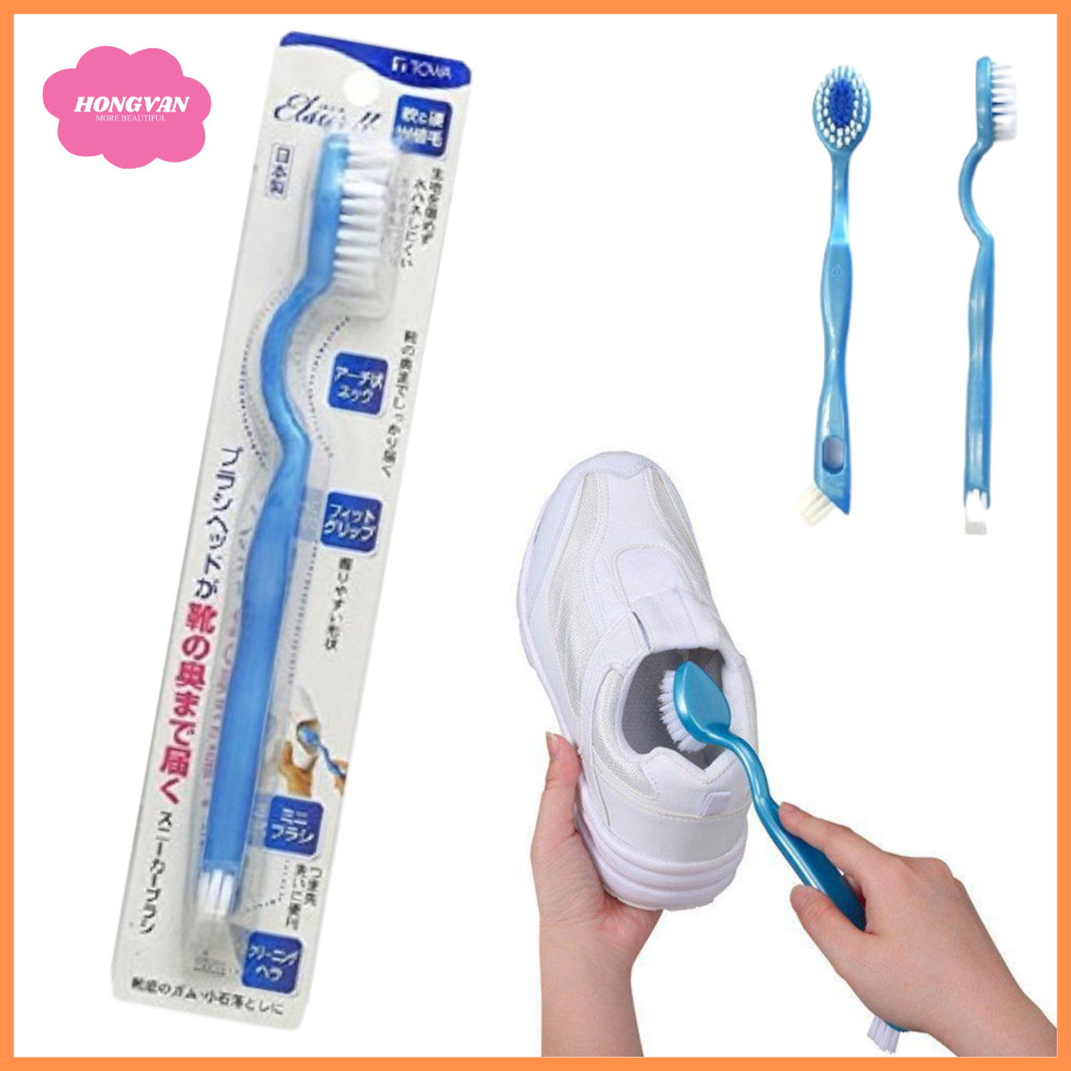 Bàn chải giặt giày dạng cong dễ dàng sử dụng hiệu quả