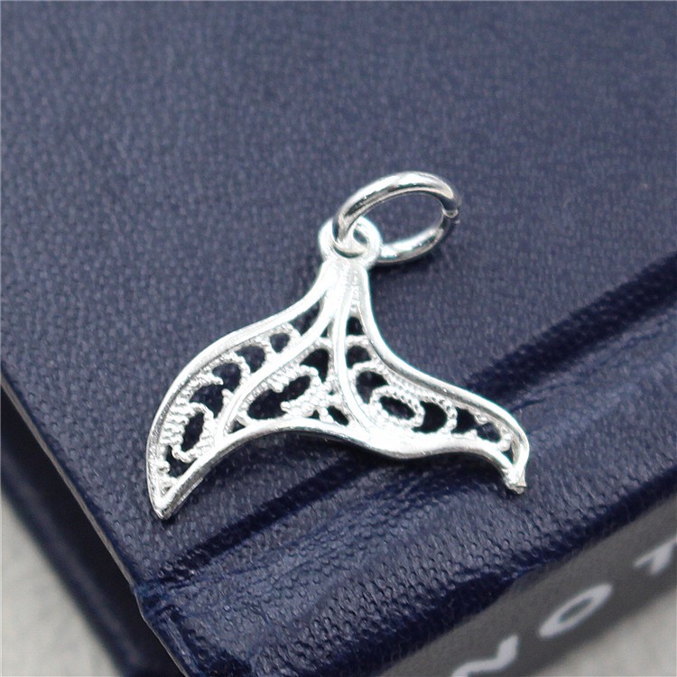 Charm bạc móc treo hình đuôi cá - charm bạc 925 - mã cb330