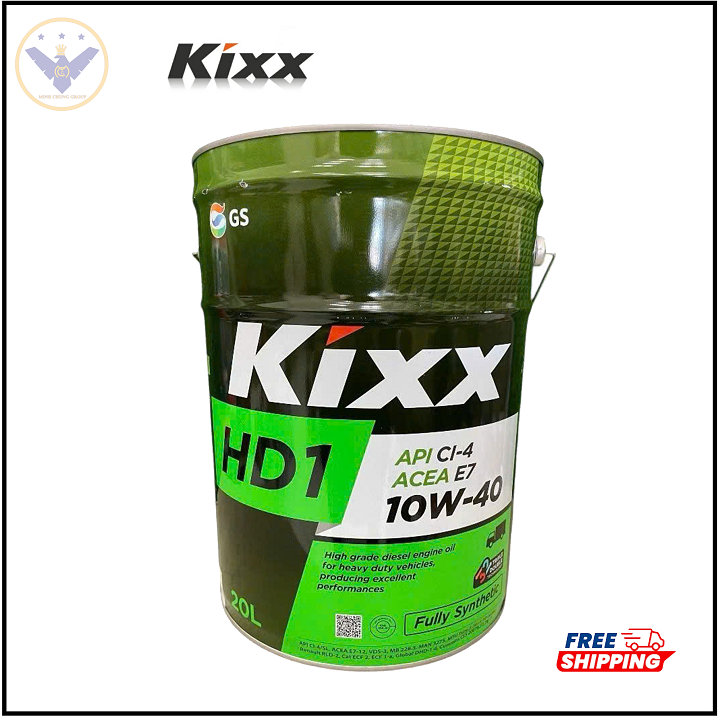 Dầu động cơ Kixx HD1 CI-4 10W40 Fully Synthetic (20L)