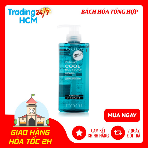 Sữa tắm cho nam Cool body Soap Pharmaact 550ml nội địa Nhật Bản