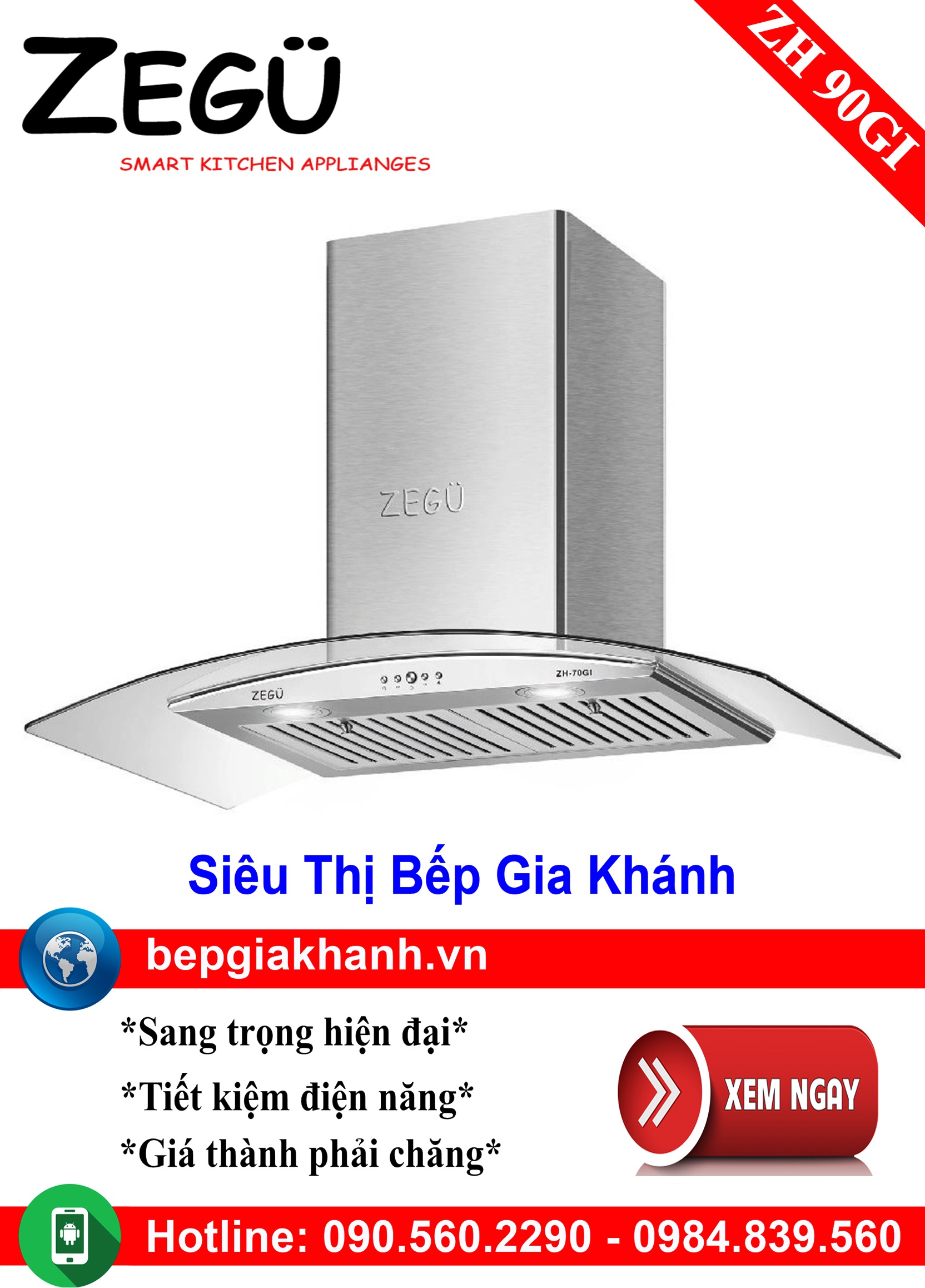 [HCM]Máy hút mùi dạng kính cong 90cm Zegu ZH 90GI, máy hút mùi nhà bếp, máy hút mùi bếp, máy hút mùi kính cong, máy hút mùi canzy, máy hút mùi mini, máy hút mùi âm trần, máy hút mùi electrolux, may hut mui