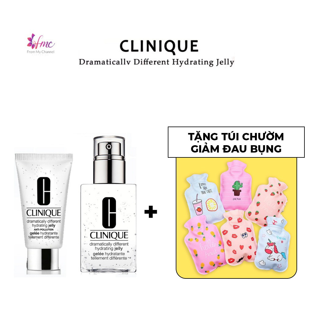 [MUA 1 TẶNG 1] Gel dưỡng ẩm Clinique Dramatically Different Hydrating jelly 30ml/200ml + Tặng 1 túi chườm giảm đau bụng