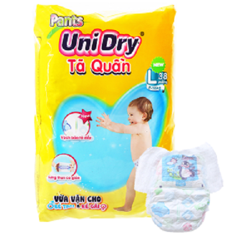 Tã quần unidry mẫu mới l38 cho bé 9kg-14kg