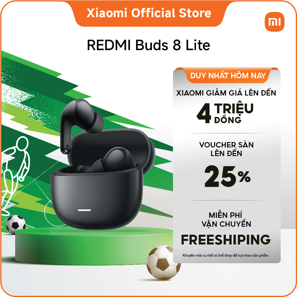 Tai nghe Bluetooth REDMI Buds 8 Lite| Lên đến 42dB ANC| Cuộc gọi rõ ràng với hai micro| Trình điều khiển 12.4mm