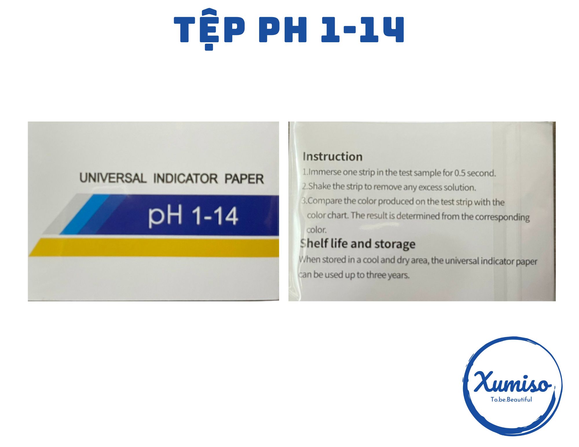 Giấy quỳ đo pH - Giấy đo thí nghiệm - Xumiso 1 tệp