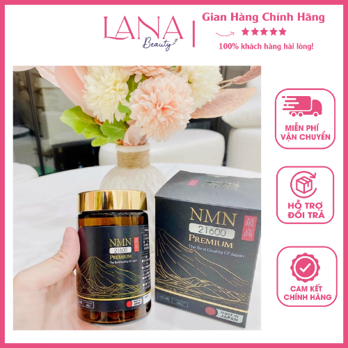 Viên uống nmn 21600 premium, hộp 60 viên- lana beauty