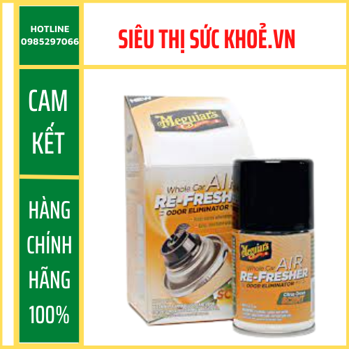 Chai xịt khử mùi diệt khuẩn nội thất xe hơi meguiar's hương cam quýt