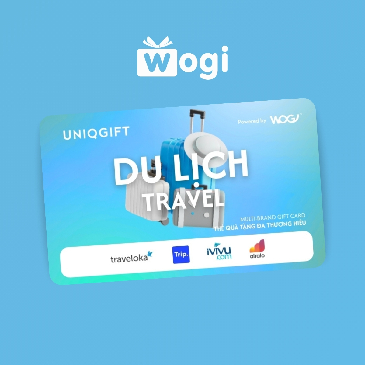 UNIQGIFT MultiBrands Gift Card - Travel (Có hiệu lực trong vòng 30 ngày)