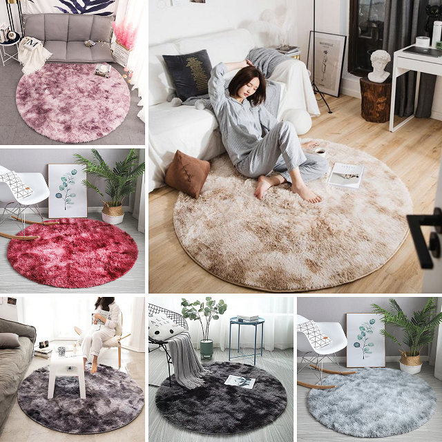[Cam Kết 100% Nhập Khẩu] Thảm lông Tròn 1m, 1m2, 1m6 Cho Phòng Khách, Phòng Ngủ, Phòng Chụp Hình, Chụp Sản phẩm