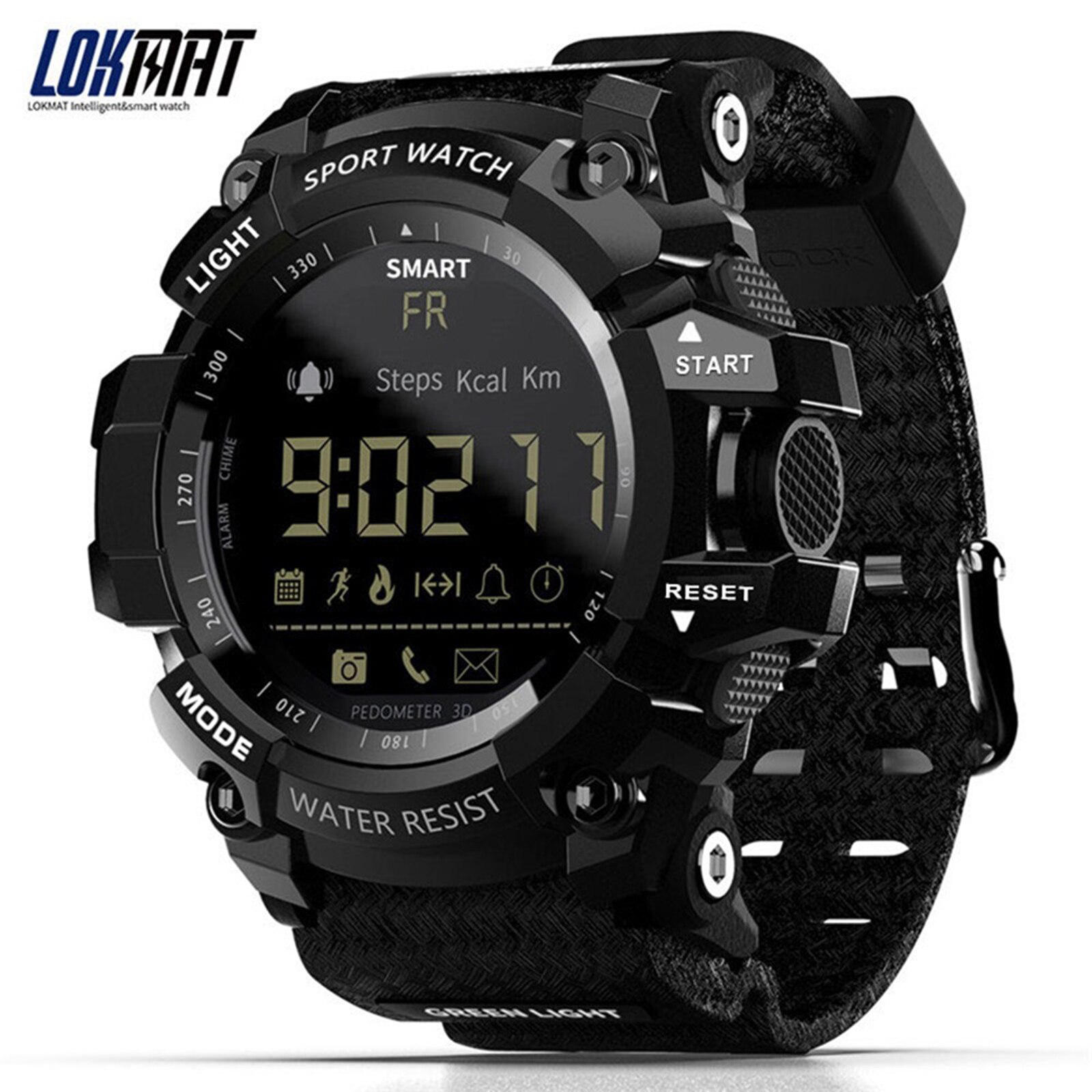 LOKMAT MK16 Sport Smart Watch Bluetooth Digital Men Clock Pedometer IP68