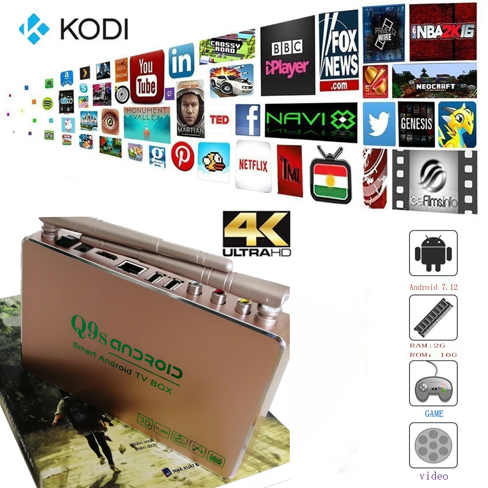 TV android BOX Q9S ram 2GB dùng cho tivi đời cũ mới đều được