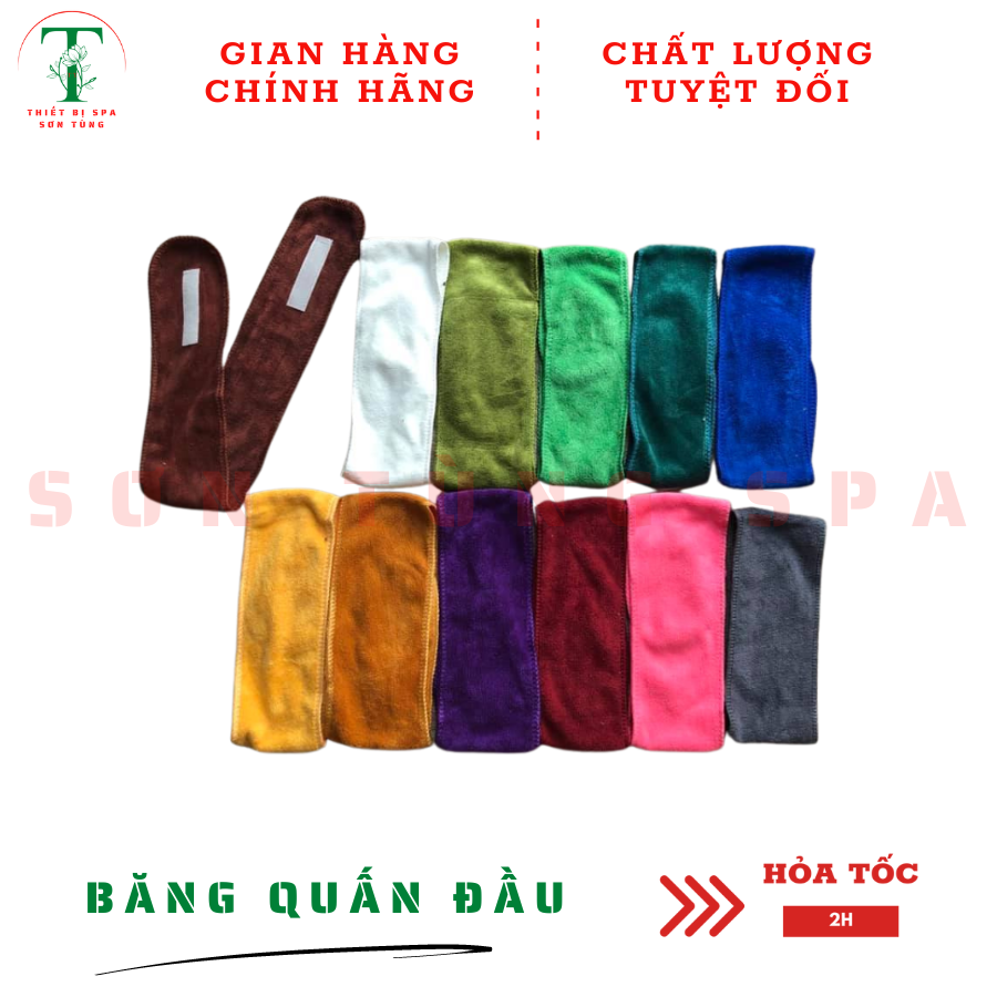 Băng đô quấn đầu Spa đủ màU không thể thiếu cho Spa