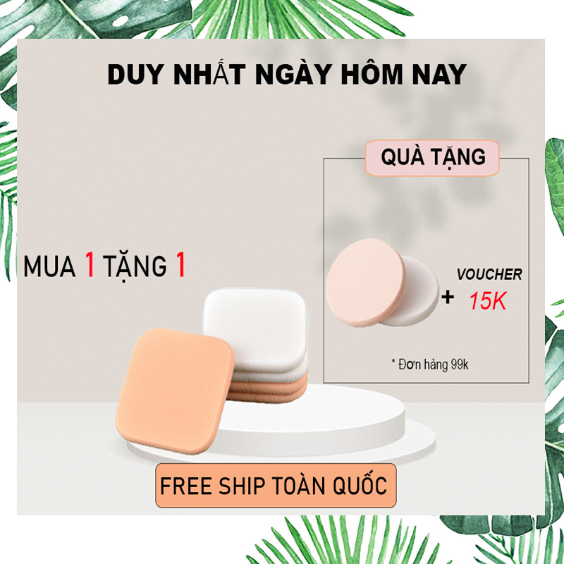 (FREE SHIP 18K )Mút trang điểm ''vuông xịn" Bông tán kem, Mút tán phấn, Miếng mút trang điểm, siêu Cute đẹp mịn đàn hồi cực tốt(TẶNG QUÀ TRÊN MỖI ĐƠN HÀNG)