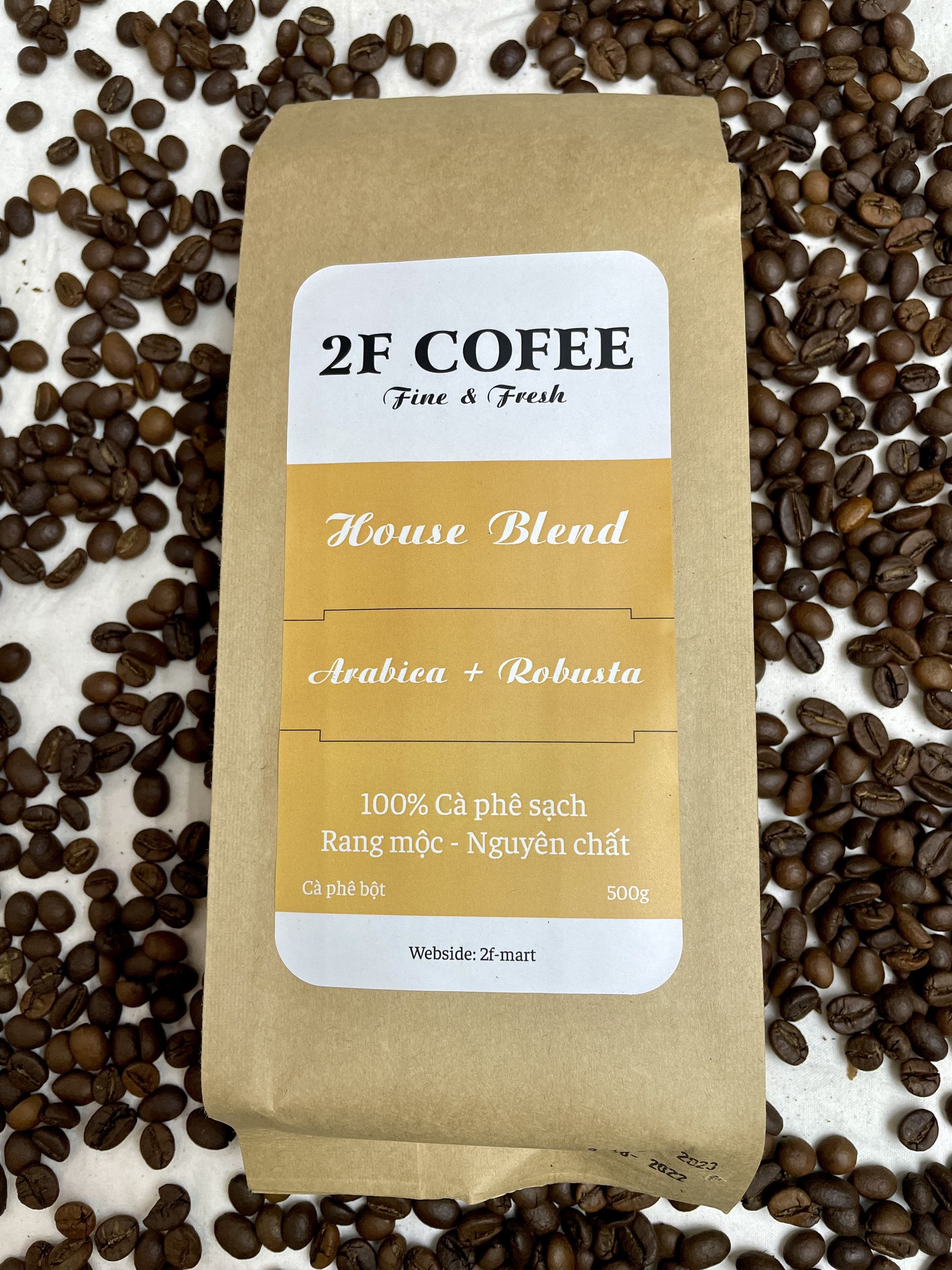 Cà phê rang xay nguyên chất - dạng bột- 2F Coffee VN- 100% cà phê sạch