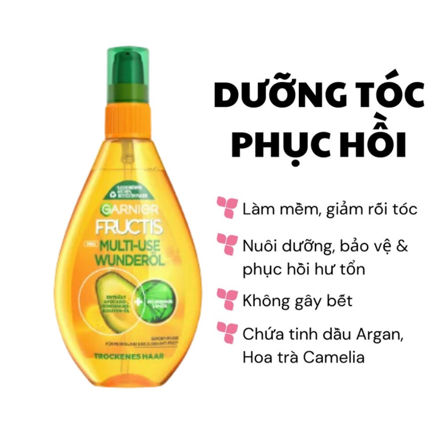Dầu dưỡng tóc Garnier Argan Botanic Therapy Ultra Doux-Nội Địa Đức