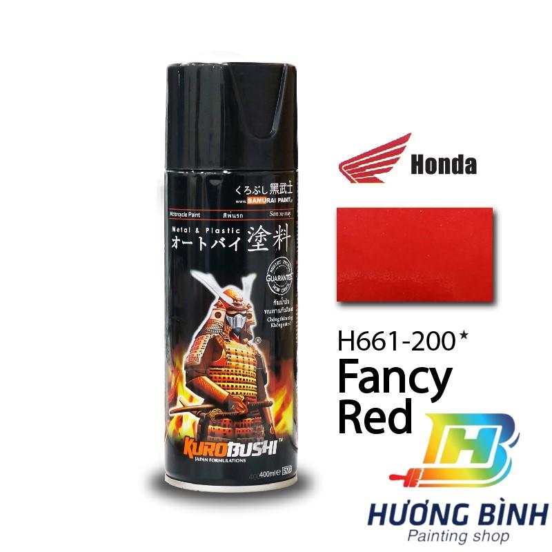 Sơn xịt Samurai màu Đỏ Fancy - H661-200 (400ml) (có khả năng kháng xăng A92, A95)