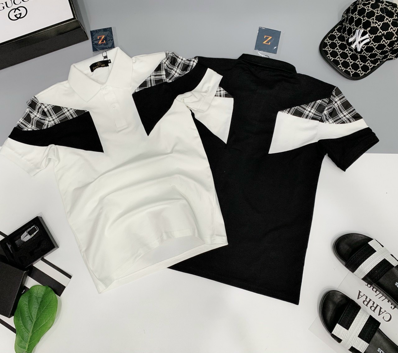 [HCM]Áo Thun Nam Cổ Trụ Áo Polo In Hình Mèo Hai Mặt Chất Vải Co Dãn Không Phai Xù Khi Giặt Hàng Y Hình Có Ảnh Thật