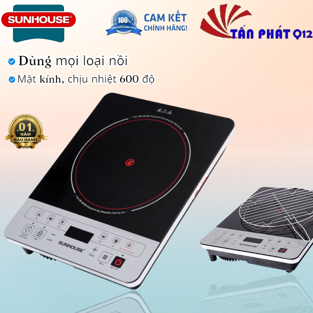 BẾP HỒNG NGOẠI CẢM ỨNG SUNHOUSE SHD6005 hoặc SHD6014 (CÓ HẸN GIỜ VÀ KHÓA TRẺ EM) TẶNG VỈ NƯỚNG