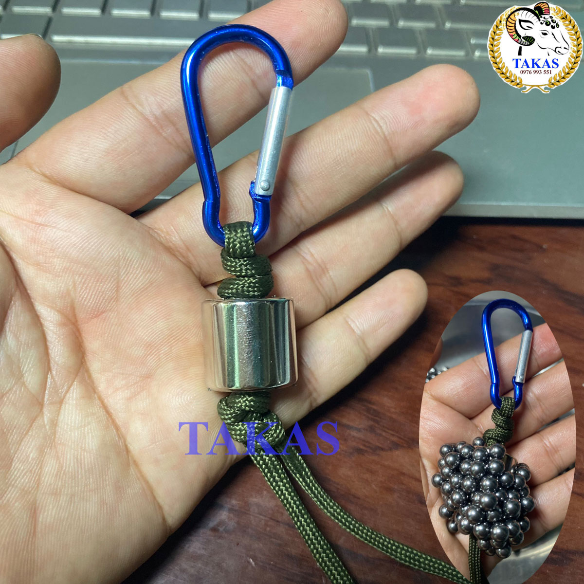Móc Khóa Hit Bi Nam ch.âm siêu bền chặt cho người chơi thế thao