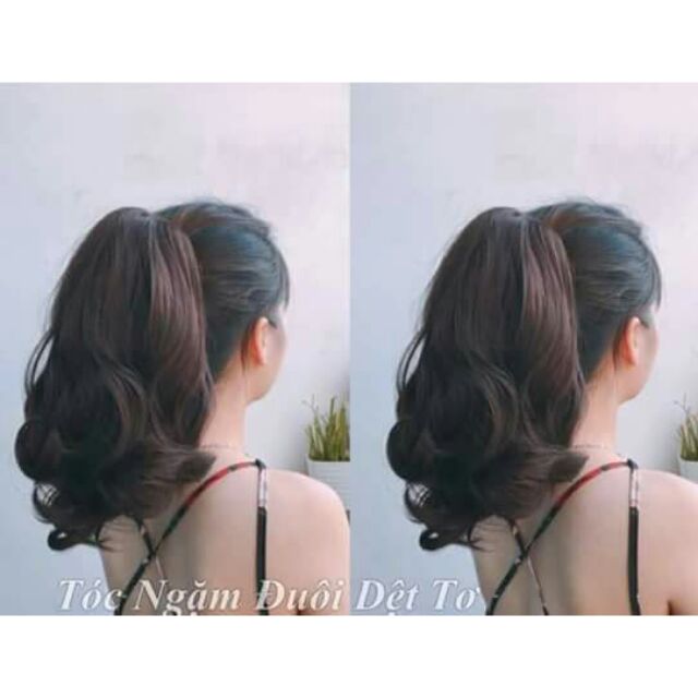 Tóc giả cao cấp ngoặm xoăn ngắn, n52