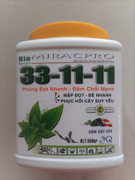 Phân bón lá 33-11-11 Phóng đọt nhanh Đâm chồi mạnh Phục hồi cây