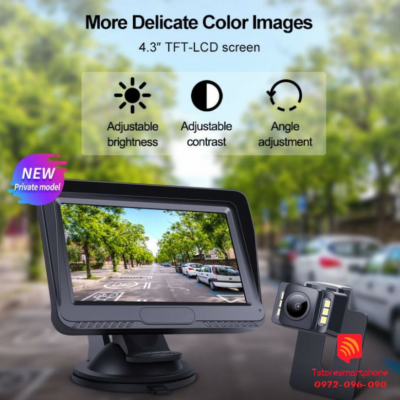 Màn hình taplo IPS AHD+camera lùi AHD FullHD cao cấp chất lượng cao siêu nét cho xe hơi.