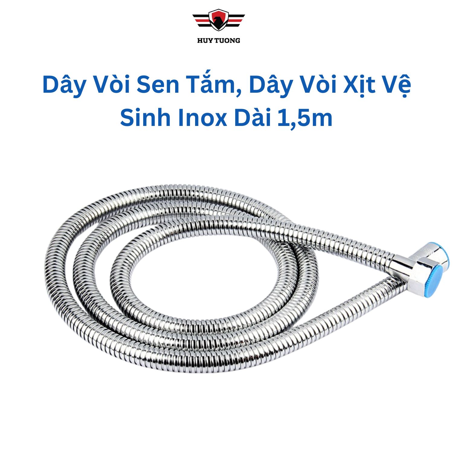 Dây vòi sen tắm, dây vòi xịt vệ sinh inox cao cấp 1m5, dây sen lò xo bền bĩ, sang trọng - huy tưởng