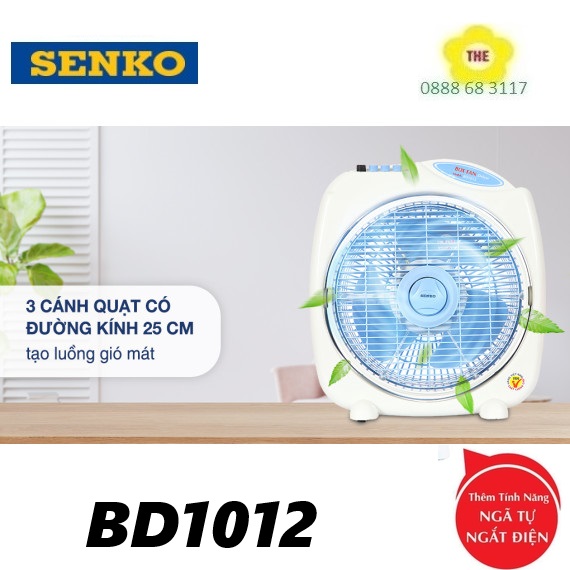 [HCM]Quạt bàn đảo 3 tấc Senko BD860 (MÃ MỚI = BD1012)