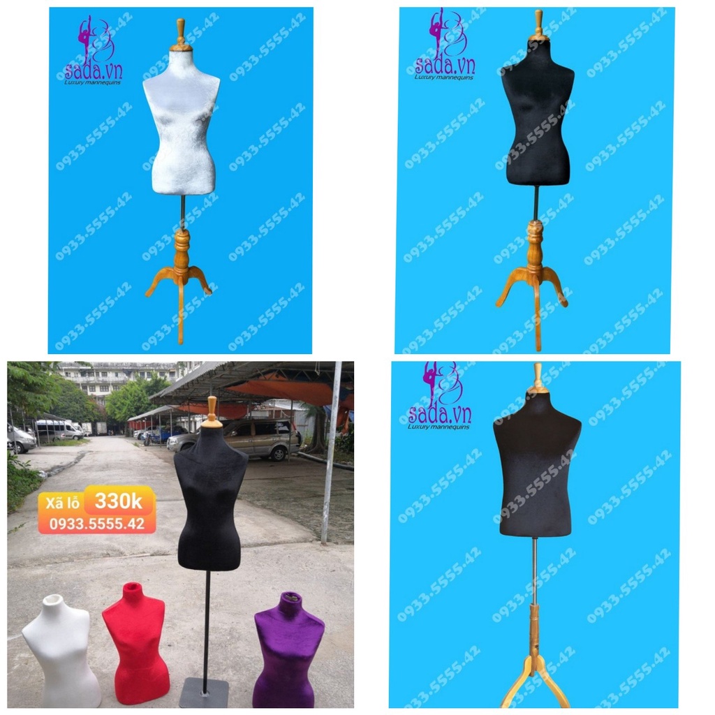 Manocanh Nhung Nữ KHÔNG ĐÙI Chân Gỗ Sang Trọng-Tôn Dáng Quần Áo- Dễ Tháo Lắp Và Vận Chuyển