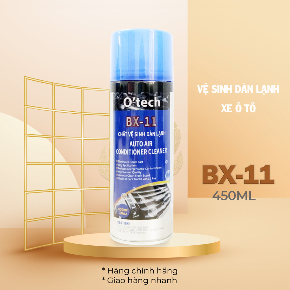 Bình xịt O'tech BX-11 Chất vệ sinh dàn lạnh Auto Air Conditioner Cleaner