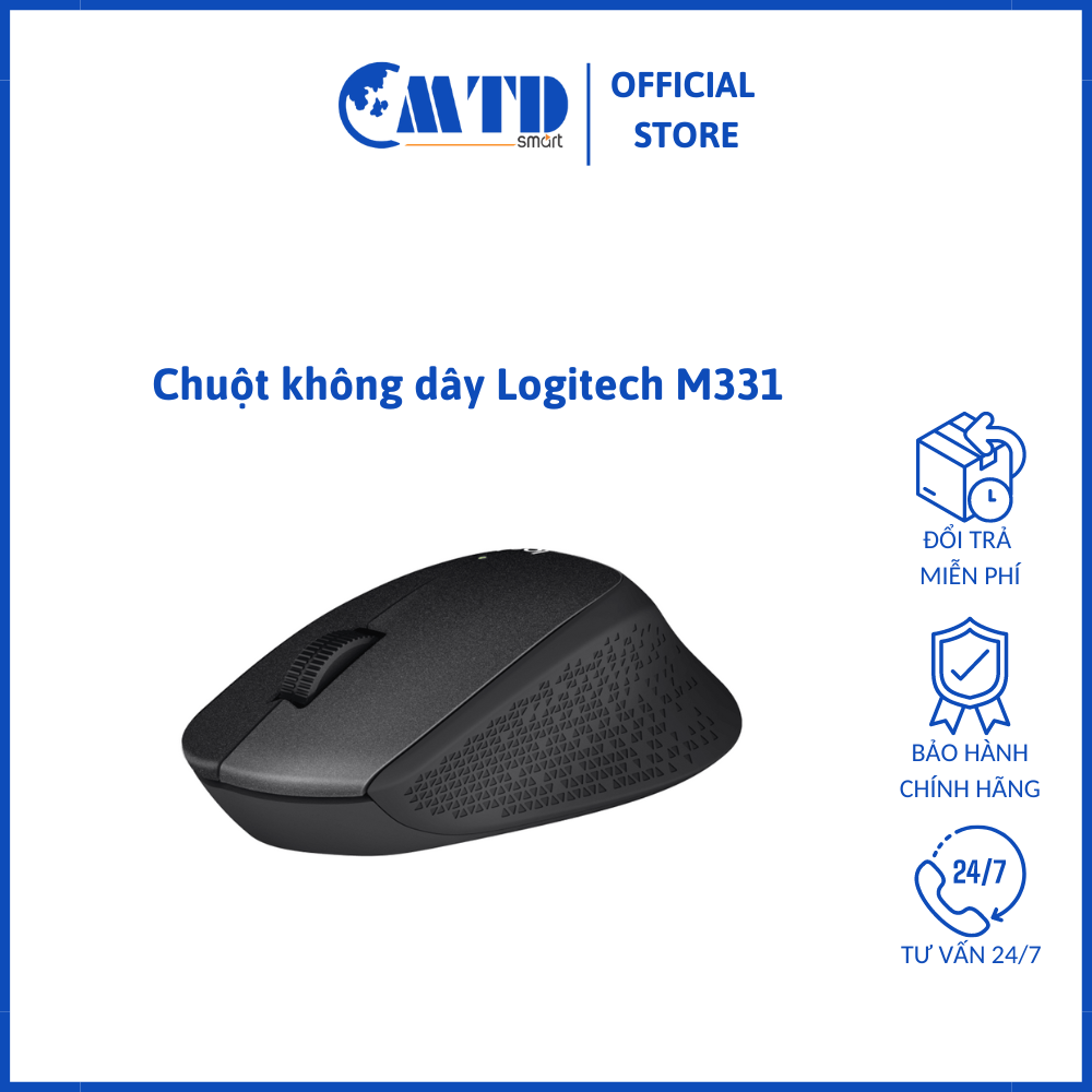 Chuột không dây Logitech M331 -Bảo hành 12 Tháng