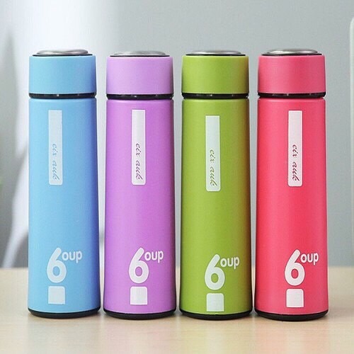 Bình giữ nhiệt lõi thủy tinh 450 ml 6oup - màu ngẫu nhiên