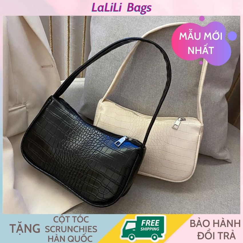 Túi xách nữ - TẶNG KÈM CỘT TÓC Scrunchies Hologram - Túi đeo chéo LALILI BAGS Túi nữ thời trang da PU cao cấp phong cách Hàn Quốc