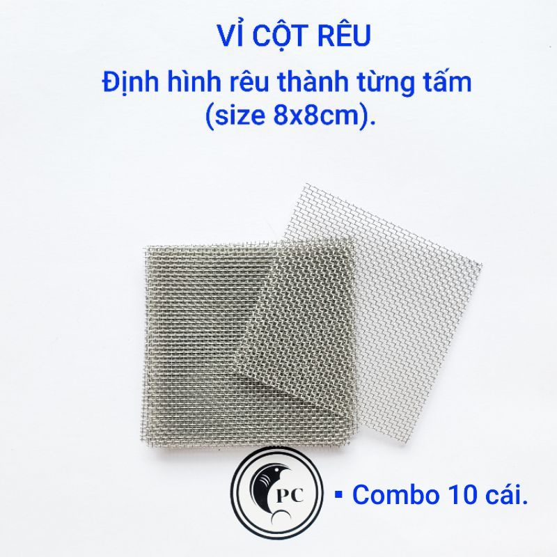 10 vỉ buộc rêu trang trí hồ thủy sinh tép cảnh