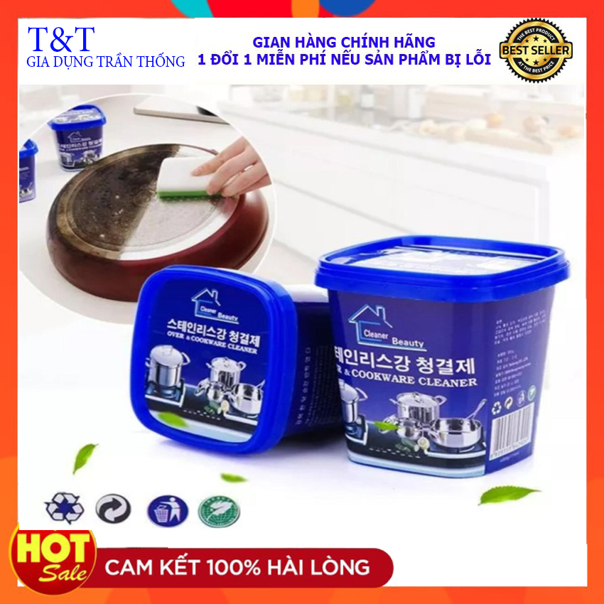 Hộp cọ xoong, nồi cực sạch, an toàn, Kem Tẩy Rửa Xoong Nồi Hàn Quốc Thần Thánh, Hộp kem tẩy rỉ sét xoong nồi, Kem tẩy rỉ kim loại đa năng Hàn Quốc